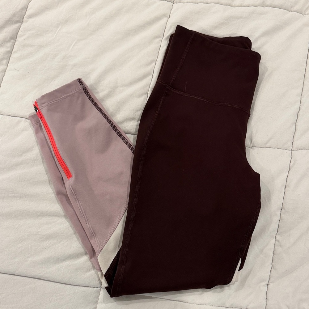 Old Navy Women’s Leggings in Maroon and Lavender